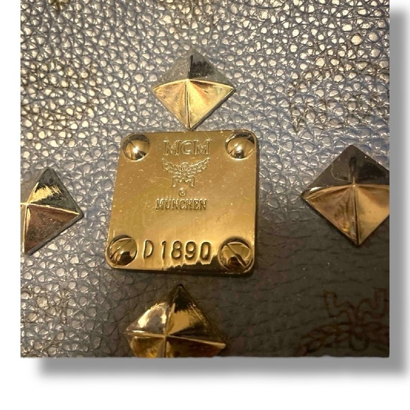 MCM Stark Studded Backpack in Blue Visetos Leather Authentic, Unisex, Large Size - Picture 5 of 8